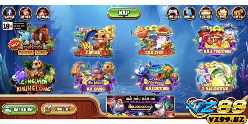 Đặc điểm nổi bật của nhà cái tại cổng game bắn cá vz99